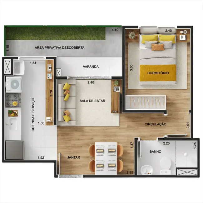Apartamento com 2 quartos à venda, 42m2 em Jardim Campos Elíseos, Campinas - SP - imagem 9 Foto 9 de Apartamento com 2 quartos à venda, 42m2 em Jardim Campos Elíseos, Campinas - SP