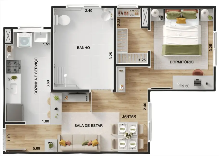 Apartamento com 2 quartos à venda, 42m2 em Jardim Campos Elíseos, Campinas - SP - imagem 7 Foto 7 de Apartamento com 2 quartos à venda, 42m2 em Jardim Campos Elíseos, Campinas - SP