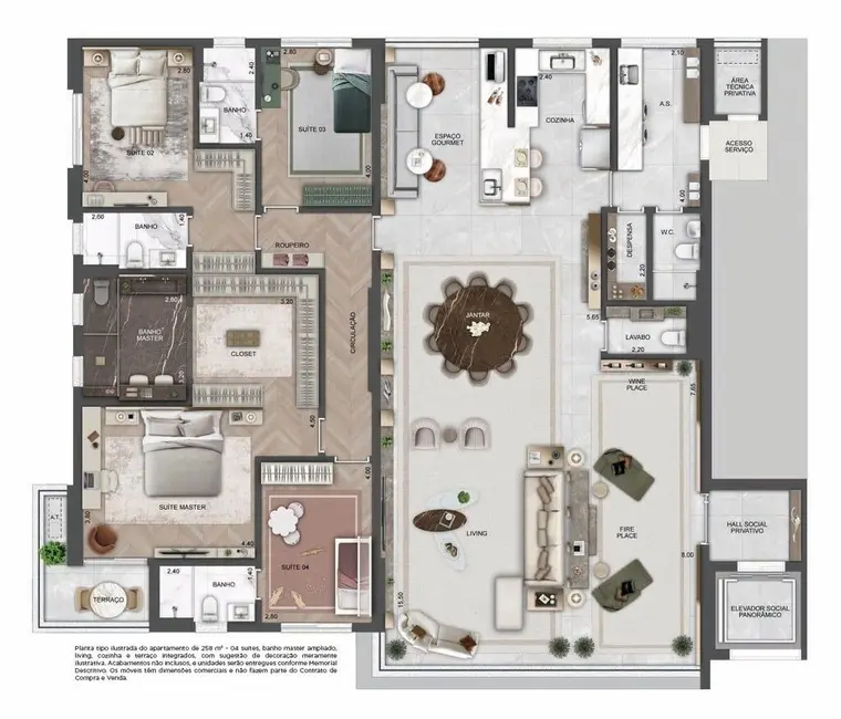 Foto 1 de Apartamento com 4 quartos à venda, 258m2 em Moema, São Paulo - SP