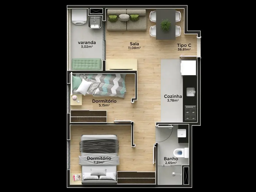 Apartamento com 2 quartos à venda, 37m2 em Vila Aricanduva, São Paulo - SP - imagem 2 Foto 2 de Apartamento com 2 quartos à venda, 37m2 em Vila Aricanduva, São Paulo - SP