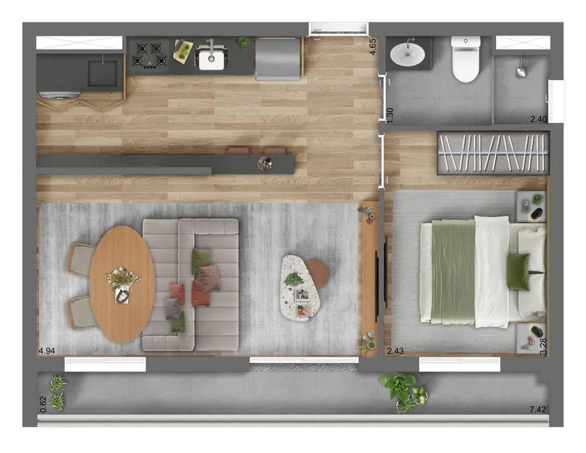 Apartamento com 1 quarto à venda, 43m2 em Vila Mariana, São Paulo - SP - imagem 4 Foto 4 de Apartamento com 1 quarto à venda, 43m2 em Vila Mariana, São Paulo - SP