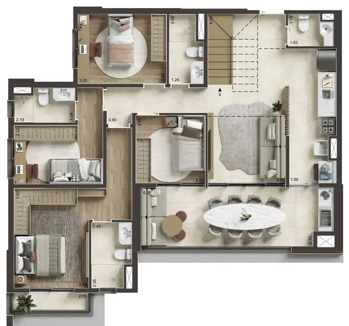 Apartamento com 2 quartos à venda, 75m2 em Tamboré, Barueri - SP - imagem 2 Foto 2 de Apartamento com 2 quartos à venda, 75m2 em Tamboré, Barueri - SP
