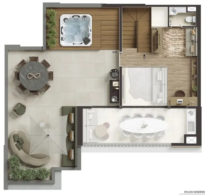 Apartamento com 2 quartos à venda, 75m2 em Tamboré, Barueri - SP - imagem 7 Foto 7 de Apartamento com 2 quartos à venda, 75m2 em Tamboré, Barueri - SP