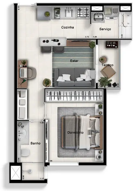 Foto 1 de Apartamento com 1 quarto à venda, 45m2 em Vila Olímpia, São Paulo - SP