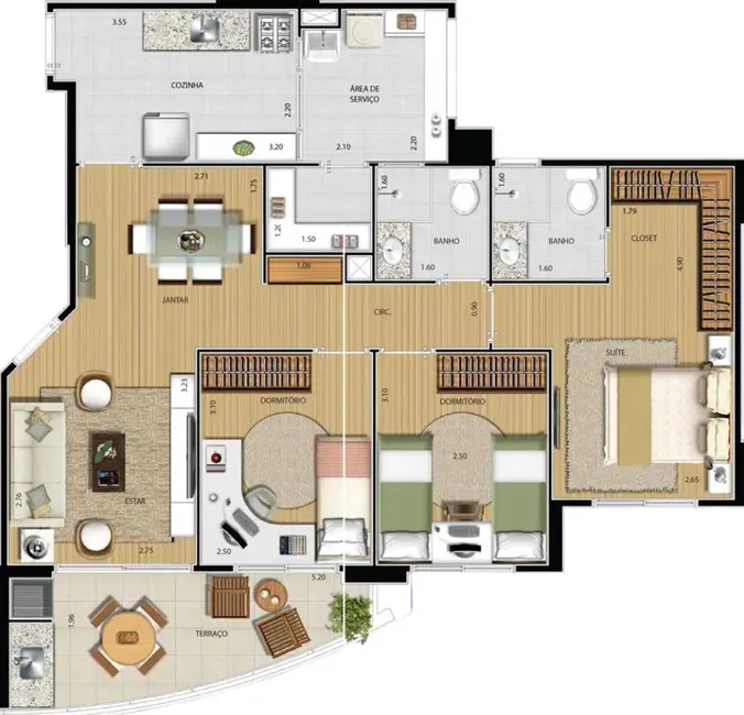 Foto 1 de Apartamento com 3 quartos à venda, 87m2 em Vila Gumercindo, São Paulo - SP