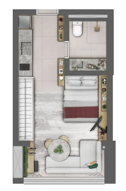 Foto 2 de Kitnet com 1 quarto à venda, 26m2 em Campo Belo, São Paulo - SP