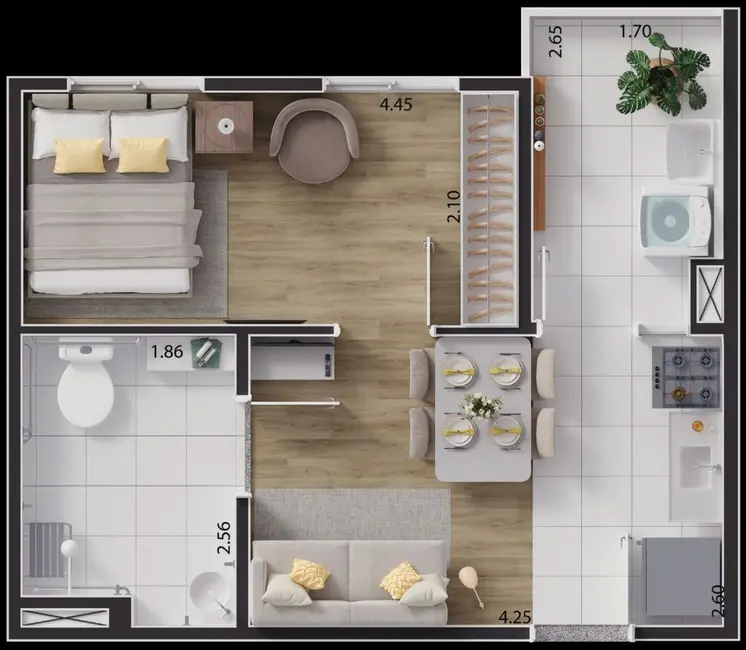 Foto 4 de Apartamento com 2 quartos à venda, 33m2 em São Paulo - SP