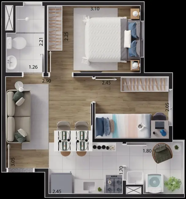 Foto 9 de Apartamento com 2 quartos à venda, 33m2 em São Paulo - SP