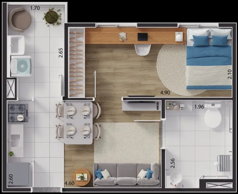Foto 5 de Apartamento com 2 quartos à venda, 33m2 em São Paulo - SP