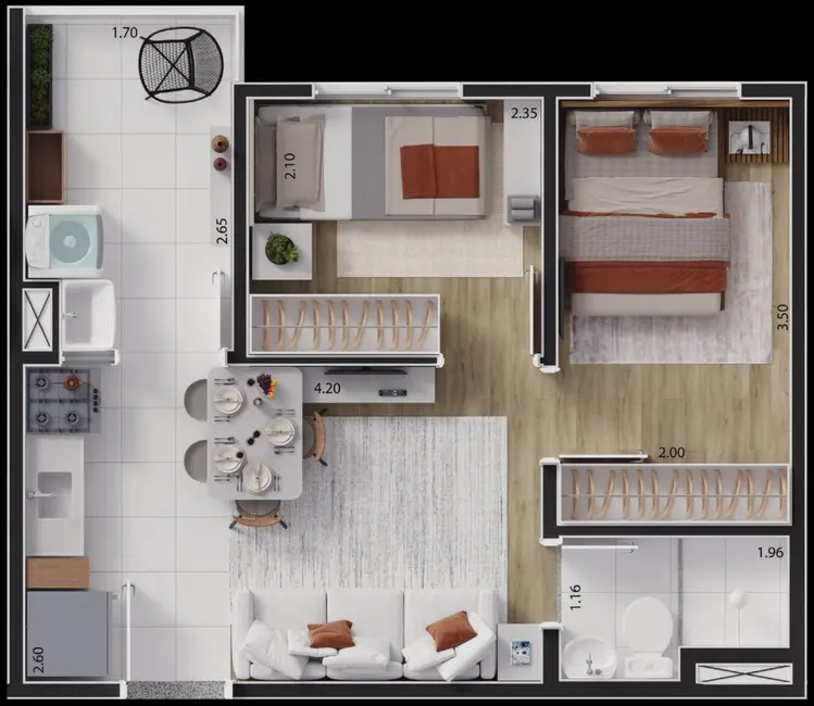 Foto 2 de Apartamento com 2 quartos à venda, 33m2 em São Paulo - SP