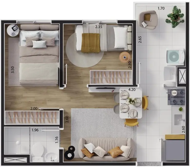 Foto 4 de Apartamento com 2 quartos à venda, 36m2 em São Paulo - SP