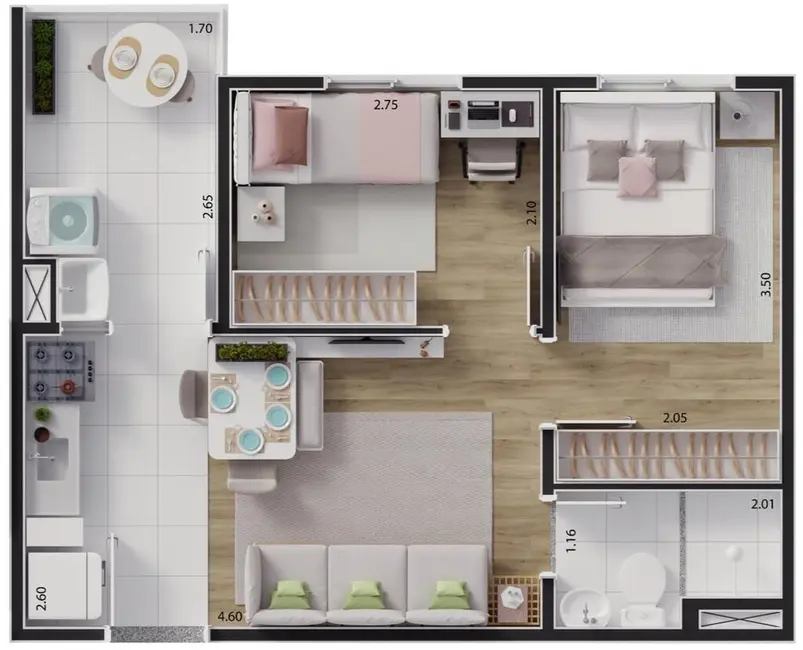 Foto 2 de Apartamento com 2 quartos à venda, 36m2 em São Paulo - SP