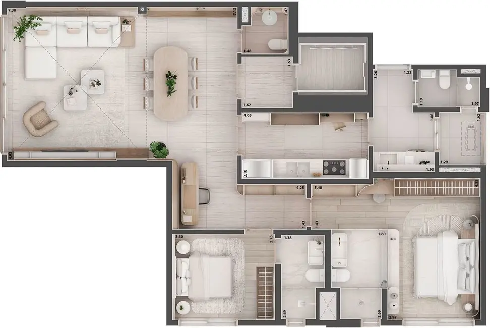 Apartamento com 2 quartos à venda, 121m2 em Cerqueira César, São Paulo - SP - imagem 8 Foto 8 de Apartamento com 2 quartos à venda, 121m2 em Cerqueira César, São Paulo - SP