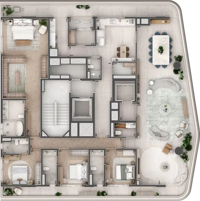 Apartamento com 2 quartos à venda, 121m2 em Cerqueira César, São Paulo - SP - imagem 9 Foto 9 de Apartamento com 2 quartos à venda, 121m2 em Cerqueira César, São Paulo - SP