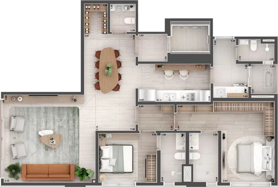 Apartamento com 2 quartos à venda, 121m2 em Cerqueira César, São Paulo - SP - imagem 6 Foto 6 de Apartamento com 2 quartos à venda, 121m2 em Cerqueira César, São Paulo - SP