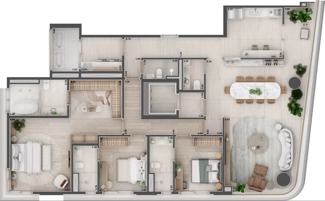 Apartamento com 2 quartos à venda, 121m2 em Cerqueira César, São Paulo - SP - imagem 3 Foto 3 de Apartamento com 2 quartos à venda, 121m2 em Cerqueira César, São Paulo - SP