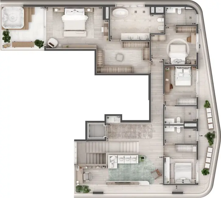 Apartamento com 2 quartos à venda, 121m2 em Cerqueira César, São Paulo - SP - imagem 4 Foto 4 de Apartamento com 2 quartos à venda, 121m2 em Cerqueira César, São Paulo - SP