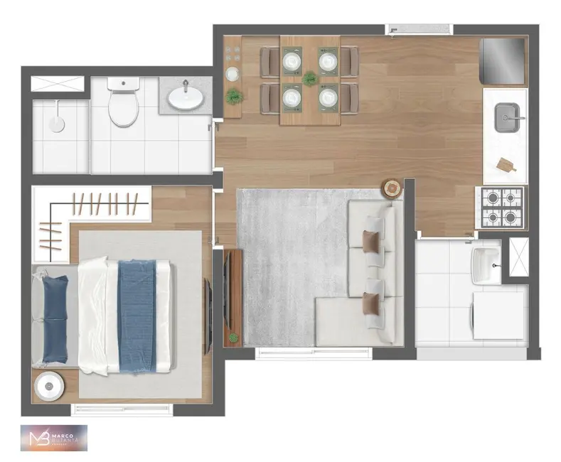 Apartamento com 1 quarto à venda, 30m2 em Butantã, São Paulo - SP - imagem 6 Foto 6 de Apartamento com 1 quarto à venda, 30m2 em Butantã, São Paulo - SP