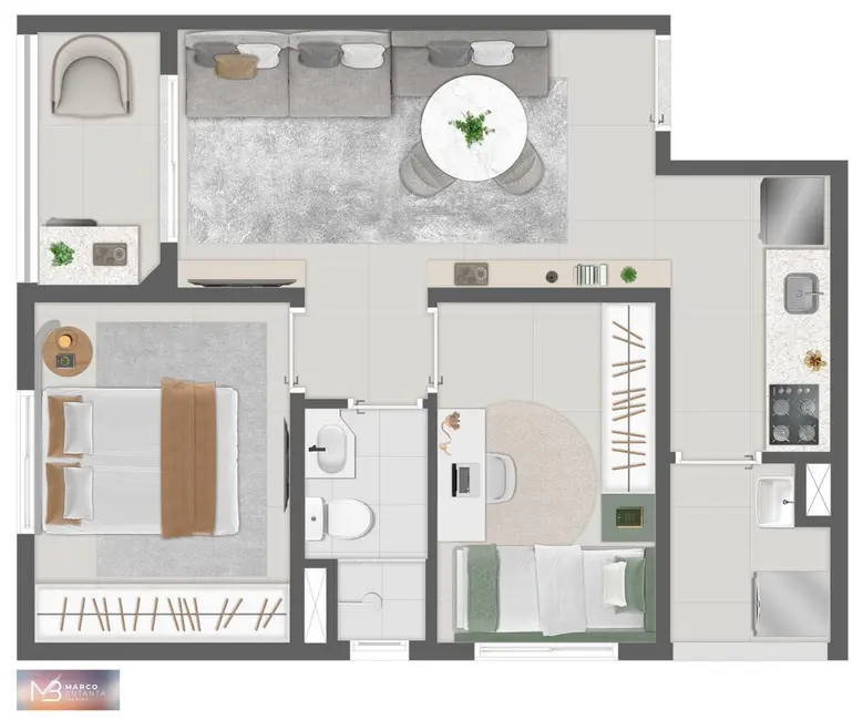 Apartamento com 1 quarto à venda, 30m2 em Butantã, São Paulo - SP - imagem 7 Foto 7 de Apartamento com 1 quarto à venda, 30m2 em Butantã, São Paulo - SP