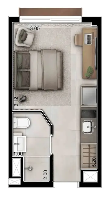 Foto 1 de Kitnet com 1 quarto à venda, 18m2 em Vila Nova Conceição, São Paulo - SP