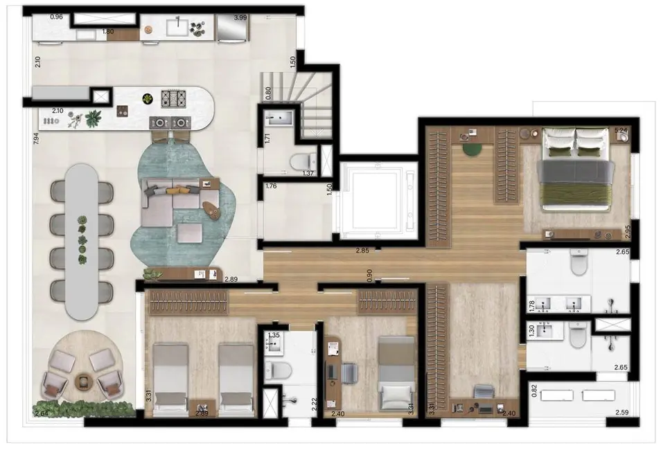 Foto 5 de Apartamento com 4 quartos à venda, 151m2 em Pinheiros, São Paulo - SP