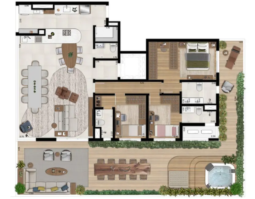 Foto 7 de Apartamento com 4 quartos à venda, 151m2 em Pinheiros, São Paulo - SP