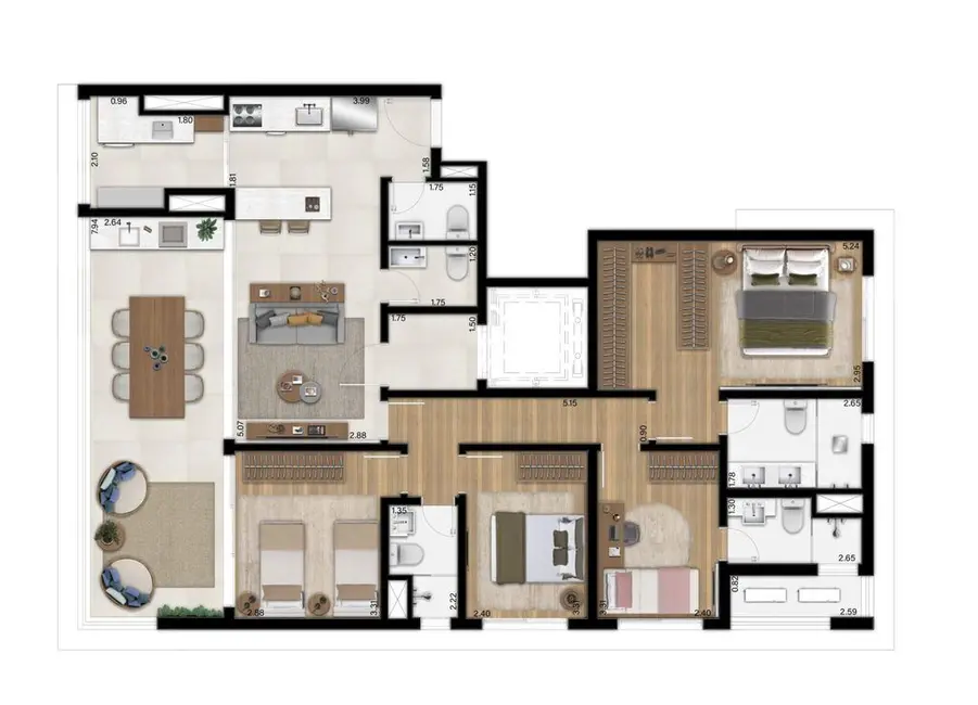 Foto 8 de Apartamento com 4 quartos à venda, 151m2 em Pinheiros, São Paulo - SP