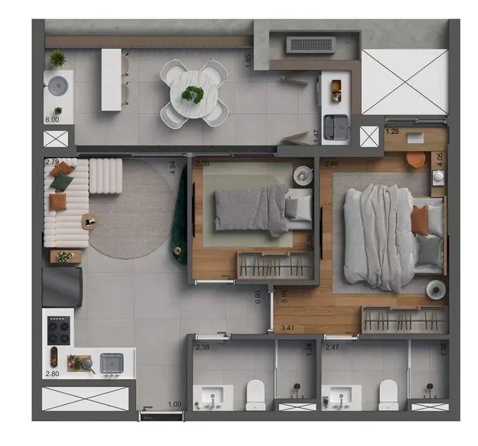 Apartamento com 3 quartos à venda, 98m2 em Vila Pompéia, São Paulo - SP - imagem 7 Foto 7 de Apartamento com 3 quartos à venda, 98m2 em Vila Pompéia, São Paulo - SP