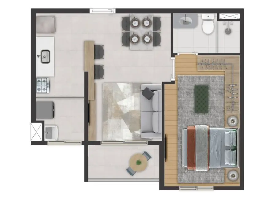 Foto 4 de Apartamento com 1 quarto à venda, 42m2 em Centro, Sao Bernardo Do Campo - SP