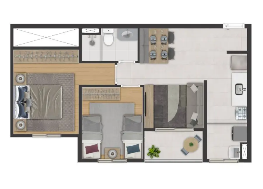 Foto 3 de Apartamento com 1 quarto à venda, 42m2 em Centro, Sao Bernardo Do Campo - SP