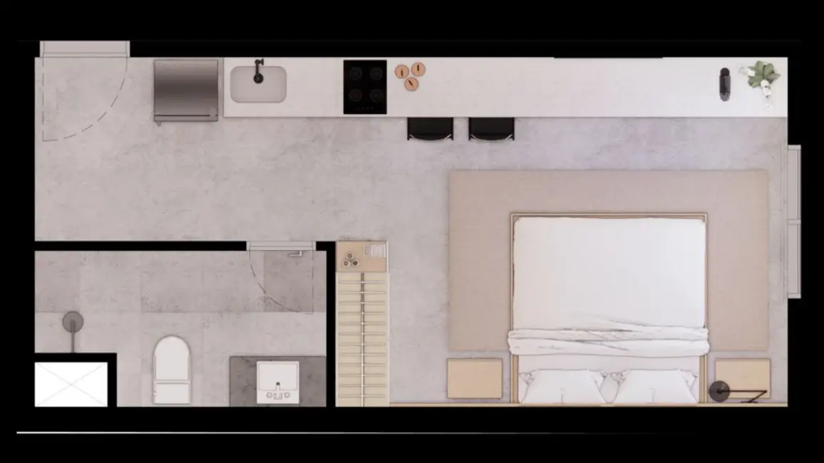 Kitnet com 1 quarto à venda, 28m2 em Brás, São Paulo - SP - imagem 3 Foto 3 de Kitnet com 1 quarto à venda, 28m2 em Brás, São Paulo - SP