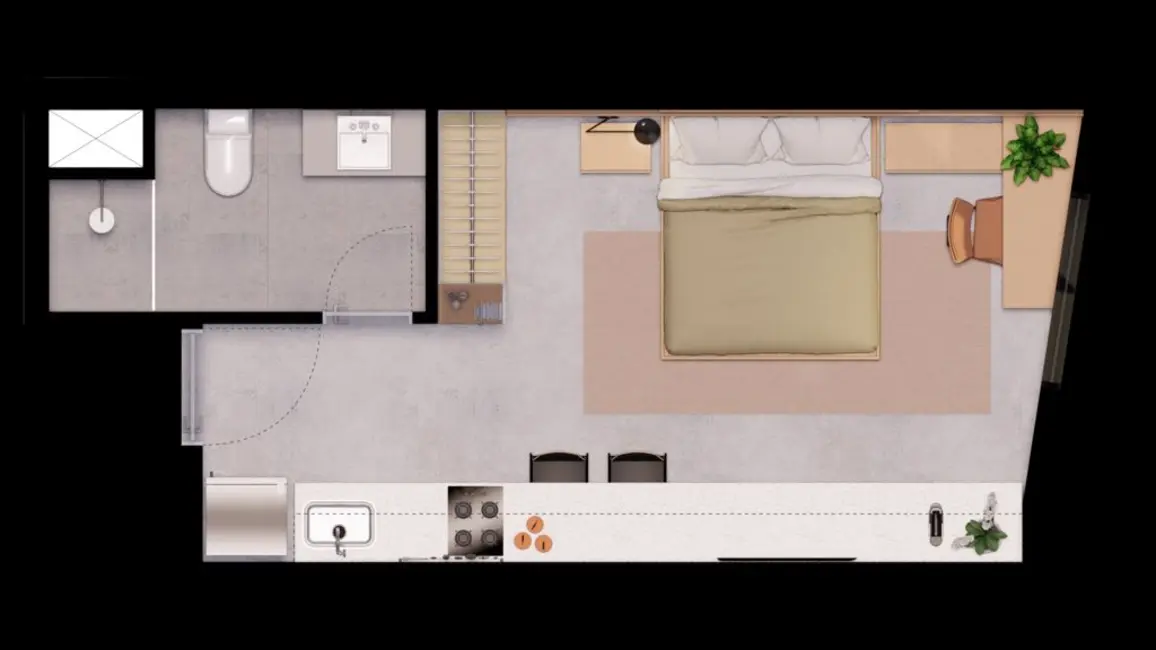 Kitnet com 1 quarto à venda, 28m2 em Brás, São Paulo - SP - imagem 4 Foto 4 de Kitnet com 1 quarto à venda, 28m2 em Brás, São Paulo - SP