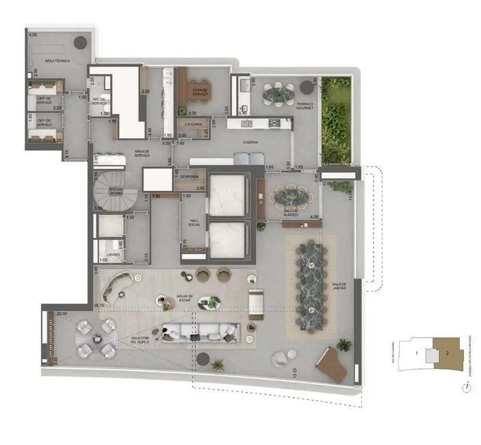 Apartamento com 4 quartos à venda, 464m2 em Jardim Guedala, São Paulo - SP - imagem 2 Foto 2 de Apartamento com 4 quartos à venda, 464m2 em Jardim Guedala, São Paulo - SP