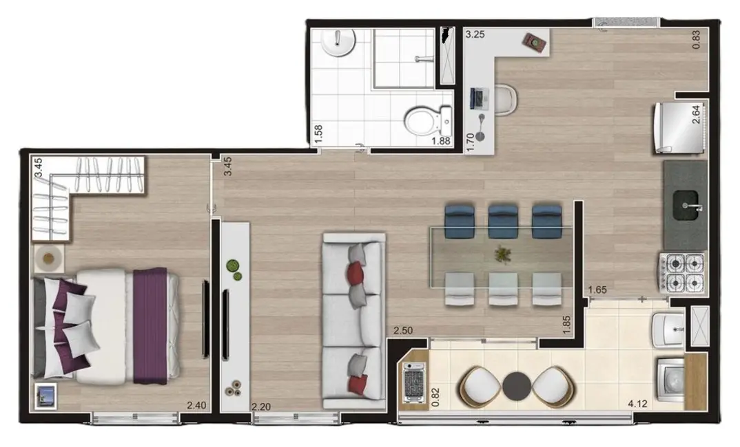 Foto 4 de Apartamento com 2 quartos à venda, 41m2 em Jardim Imperador (Zona Sul), São Paulo - SP