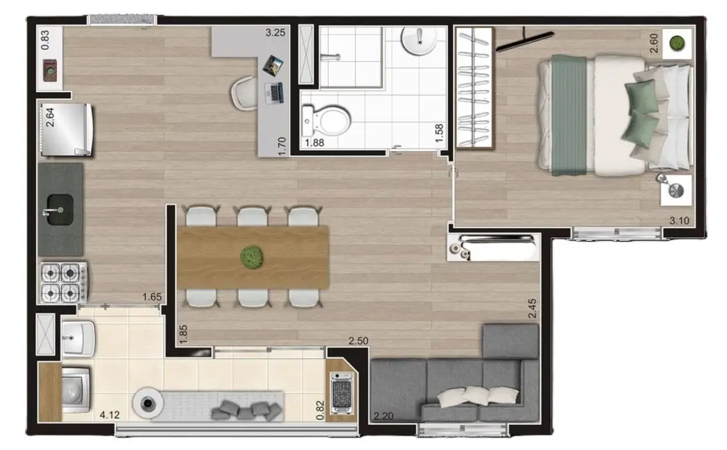 Foto 5 de Apartamento com 2 quartos à venda, 41m2 em Jardim Imperador (Zona Sul), São Paulo - SP