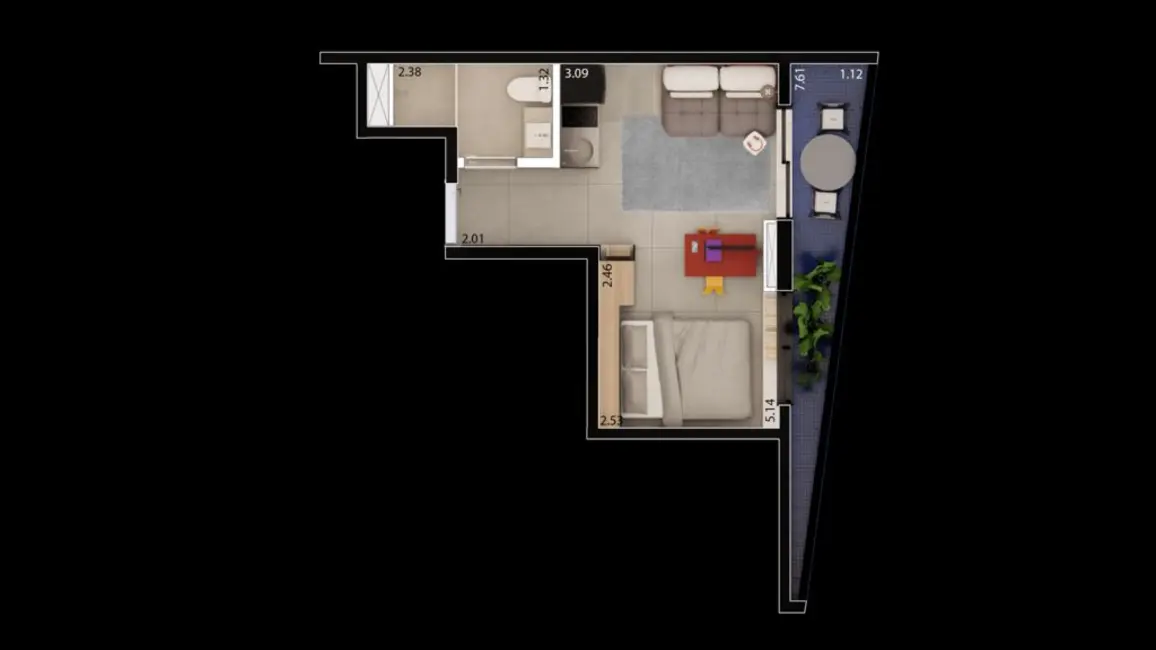 Foto 3 de Kitnet com 1 quarto à venda, 16m2 em Vila Buarque, São Paulo - SP