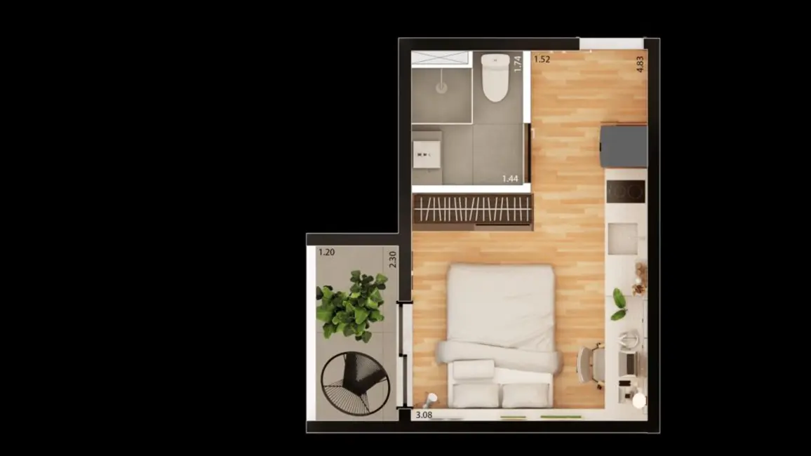 Foto 4 de Kitnet com 1 quarto à venda, 16m2 em Vila Buarque, São Paulo - SP