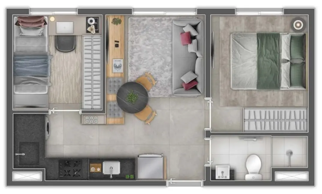 Apartamento com 1 quarto à venda, 28m2 em Ipiranga, São Paulo - SP - imagem 5 Foto 5 de Apartamento com 1 quarto à venda, 28m2 em Ipiranga, São Paulo - SP