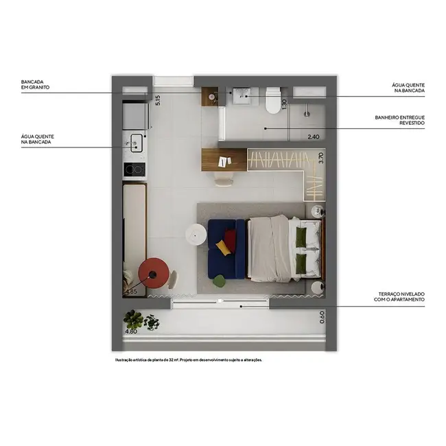 Apartamento com 1 quarto à venda, 32m2 em Higienópolis, São Paulo - SP - imagem 1 Foto 1 de Apartamento com 1 quarto à venda, 32m2 em Higienópolis, São Paulo - SP