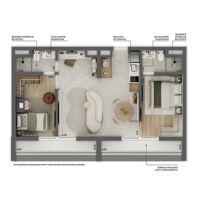 Foto 1 de Apartamento com 1 quarto à venda, 32m2 em Higienópolis, São Paulo - SP