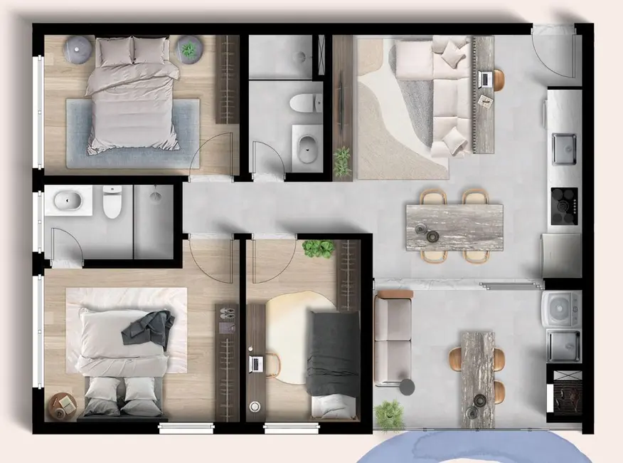 Apartamento com 2 quartos à venda, 71m2 em Parque Campolim, Sorocaba - SP - imagem 3 Foto 3 de Apartamento com 2 quartos à venda, 71m2 em Parque Campolim, Sorocaba - SP