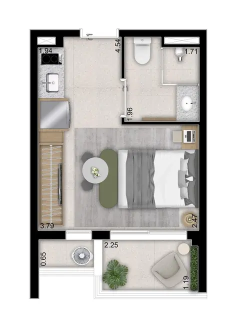 Apartamento com 1 quarto à venda, 42m2 em Perdizes, São Paulo - SP - imagem 9 Foto 9 de Apartamento com 1 quarto à venda, 42m2 em Perdizes, São Paulo - SP