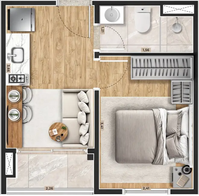 Apartamento com 2 quartos à venda, 47m2 em Itaquera, São Paulo - SP - imagem 7 Foto 7 de Apartamento com 2 quartos à venda, 47m2 em Itaquera, São Paulo - SP