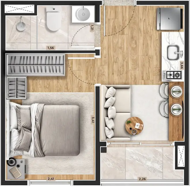 Apartamento com 2 quartos à venda, 47m2 em Itaquera, São Paulo - SP - imagem 2 Foto 2 de Apartamento com 2 quartos à venda, 47m2 em Itaquera, São Paulo - SP