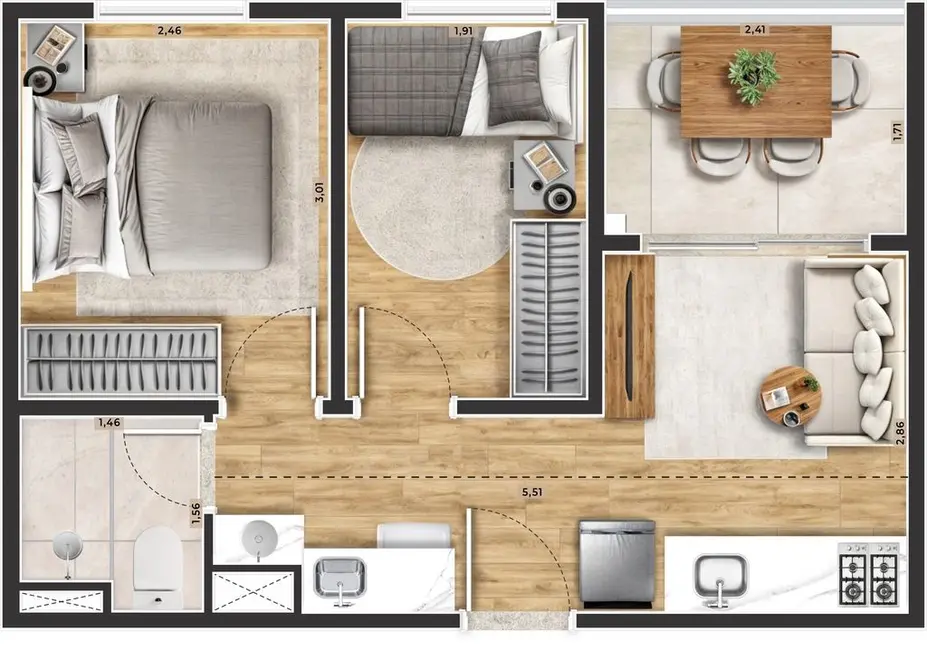 Apartamento com 2 quartos à venda, 47m2 em Itaquera, São Paulo - SP - imagem 8 Foto 8 de Apartamento com 2 quartos à venda, 47m2 em Itaquera, São Paulo - SP