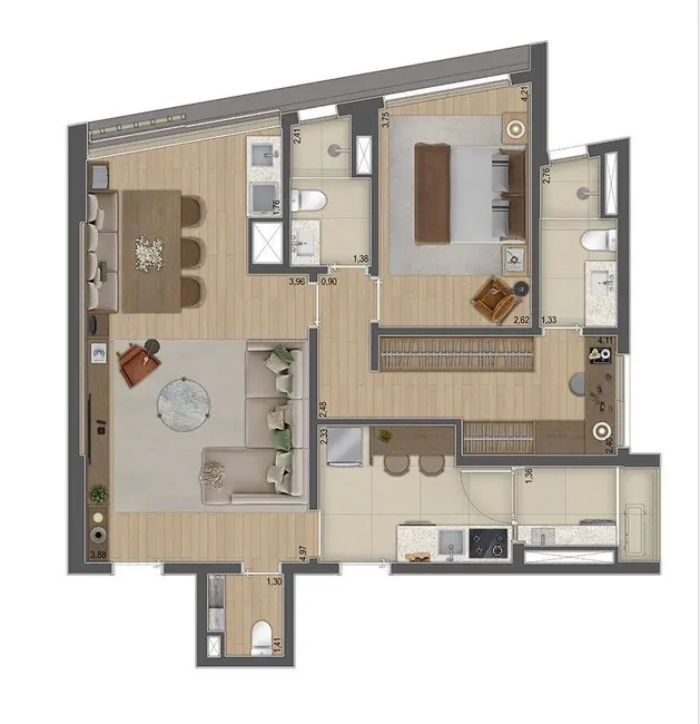 Foto 3 de Apartamento com 2 quartos à venda, 82m2 em Pinheiros, São Paulo - SP