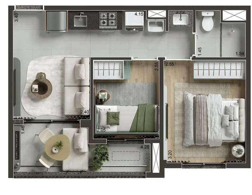 Foto 3 de Apartamento com 1 quarto à venda, 30m2 em Alto da Boa Vista, São Paulo - SP