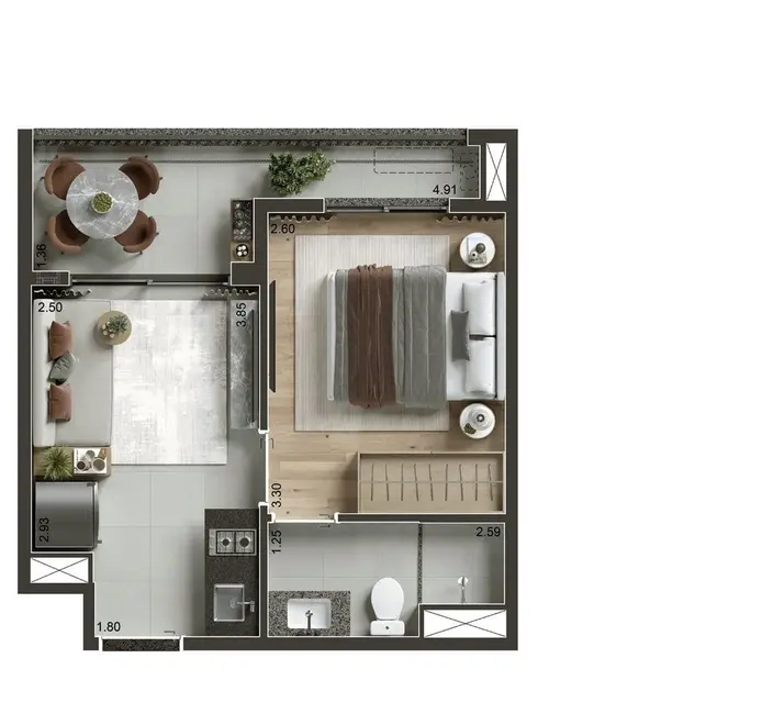 Foto 2 de Apartamento com 1 quarto à venda, 30m2 em Alto da Boa Vista, São Paulo - SP