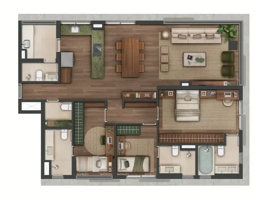 Apartamento com 3 quartos à venda, 222m2 em Pinheiros, São Paulo - SP - imagem 6 Foto 6 de Apartamento com 3 quartos à venda, 222m2 em Pinheiros, São Paulo - SP