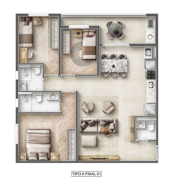 Foto 4 de Cobertura com 3 quartos à venda, 155m2 em Vila Augusta, Guarulhos - SP
